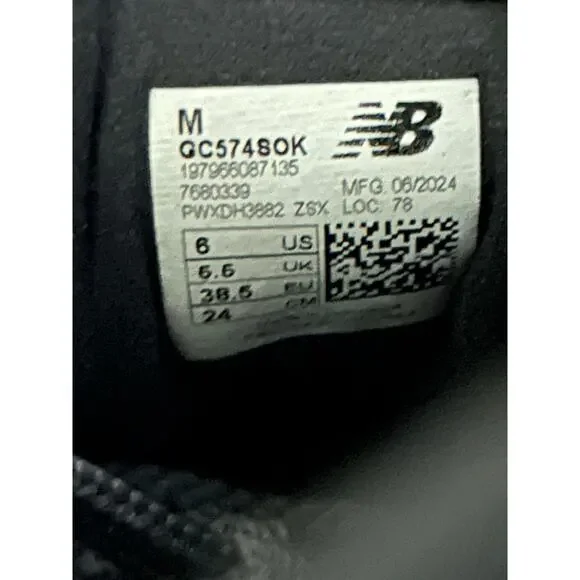 New Balance 574 Black Pink / Size 6Y (7.5W) / Brand New - Picture 5 of 9